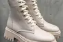 Жіночі черевики шкіряні зимові бежеві Yuves 5578 На хутрі Фото 3