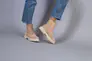 Черевики жіночі замшеві пудрові на шнурках на цигейці Фото 4