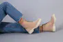 Ботинки женские замшевые пудровые на шнурках на цигейке Фото 6