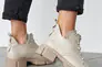 Женские ботинки кожаные весна/осень бежевые Emirro 2079 кож подкладка Фото 9