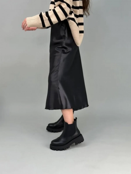 Челси женские кожаные черные демисезонные фото 17 — интернет-магазин Tapok