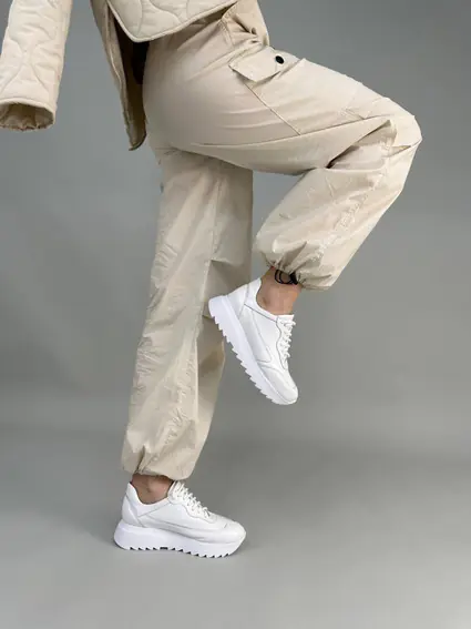Кроссовки женские кожаные белого цвета фото 6 — интернет-магазин Tapok