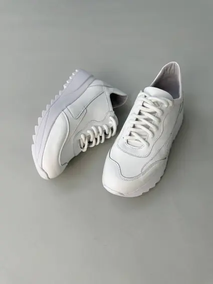 Кроссовки женские кожаные белого цвета фото 12 — интернет-магазин Tapok