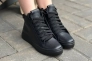 Ботинки женские кожаные черные на низком ходу демисезонные Фото 12
