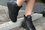 Ботинки женские кожаные черные на низком ходу демисезонные Фото 15