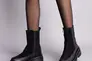 Черевики жіночі замшеві чорні зі шкіряною вставкою демісезонні Фото 6