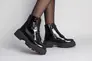 Ботинки женские кожа наплак черные на черной подошве низкий ход демисезонные Фото 11