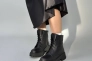 Ботинки женские кожаные черные на черной подошве низкий ход демисезонные Фото 12
