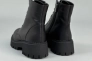 Ботинки женские кожаные черные на черной подошве низкий ход демисезонные Фото 20