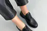 Туфлі жіночі чорні шкіряні на шнурках низький хід Фото 5