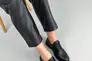 Туфли женские кожаные черные на шнурках низкий ход Фото 6