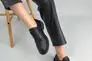 Туфлі жіночі чорні шкіряні на шнурках низький хід Фото 7