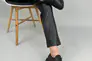 Туфли женские кожаные черные на шнурках низкий ход Фото 10