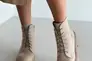 Ботинки женские кожаные цвета латте низкий ход демисезонные Фото 3