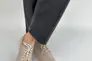 Туфли женские кожаные бежевые на шнурках низкий ход Фото 8