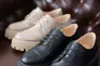 Женские туфли кожаные весна/осень черные Yuves 170 Style Фото 6