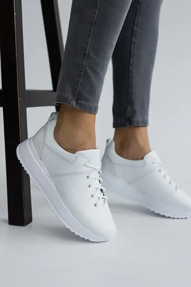 Жіночі кросівки шкіряні весняно-осінні білі Tango 2155 фото 1 — інтернет-магазин Tapok