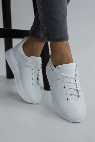 Жіночі кросівки шкіряні весняно-осінні білі Tango 2155 фото 2 — інтернет-магазин Tapok