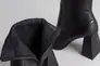 Ботинки женские кожаные черные на каблуке демисезонные Фото 11