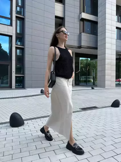 Лоферы женские кожаные черного цвета фото 23 — интернет-магазин Tapok