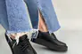 Туфли женские кожаные черного цвета на шнурках Фото 4