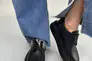 Туфли женские кожаные черного цвета на шнурках Фото 9