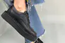 Туфли женские кожаные черного цвета на шнурках Фото 12