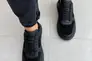 Кроссовки мужские кожаные черные с вставками замши Фото 5
