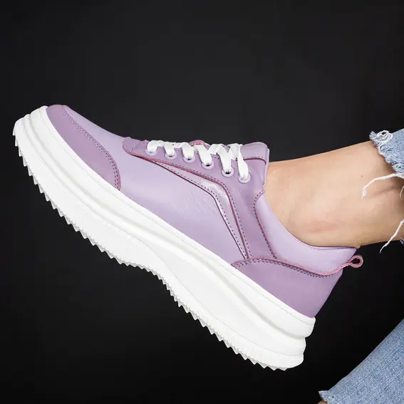 Кросівки жіночі шкіряні 4S 581969 Фіолетові фото 7 — інтернет-магазин Tapok