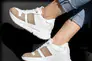 Кросівки жіночі шкіряні 4S 582009 Білі бежеві Фото 1
