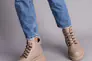 Ботинки женские кожаные бежевого цвета демисезонные Фото 5