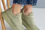 Жіночі кросівки шкіряні весна/осінь зелені Yuves 3011 Original Фото 1