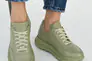 Жіночі кросівки шкіряні весна/осінь зелені Yuves 3011 Original Фото 7