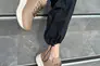 Кросівки жіночі шкіра флотар бежевого кольору з перфорацією на товстій підошві Фото 9