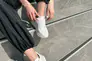 Кросівки жіночі шкіра флотар білого кольору з перфорацією на товстій підошві Фото 5