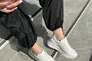 Кросівки жіночі шкіра флотар білого кольору з перфорацією на товстій підошві Фото 6