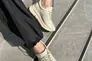 Кросівки жіночі шкіра флотар молочного кольору з перфорацією на товстій підошві Фото 8