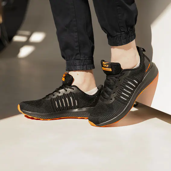 Кросівки чоловічі  582241 Чорні помаранчеві фото 5 — інтернет-магазин Tapok