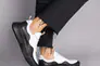 Кросівки жіночі шкіряні білі з чорними вставками Фото 5