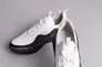 Кросівки жіночі шкіряні білі з чорними вставками Фото 11