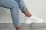 Туфлі жіночі шкіряні білого кольору на шнурках Фото 1