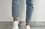 Туфлі жіночі шкіряні білого кольору на шнурках Фото 2