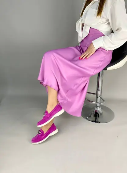 Лоферы женские замшевые цвета фуксии фото 11 — интернет-магазин Tapok