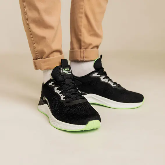 Кросівки чоловічі  582457 Чорні зелені фото 2 — інтернет-магазин Tapok