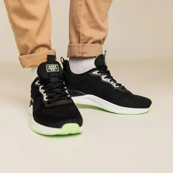 Кросівки чоловічі  582457 Чорні зелені фото 4 — інтернет-магазин Tapok