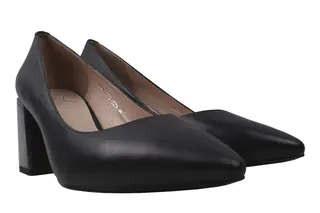 Туфли на каблуке женские Molka натуральная кожа Черные 93-20DT