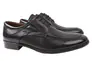 Туфлі чоловічі з натуральної шкіри на шнурівці на низькому ходу Чорні Lido Marinozi 183-20/21DT Фото 1