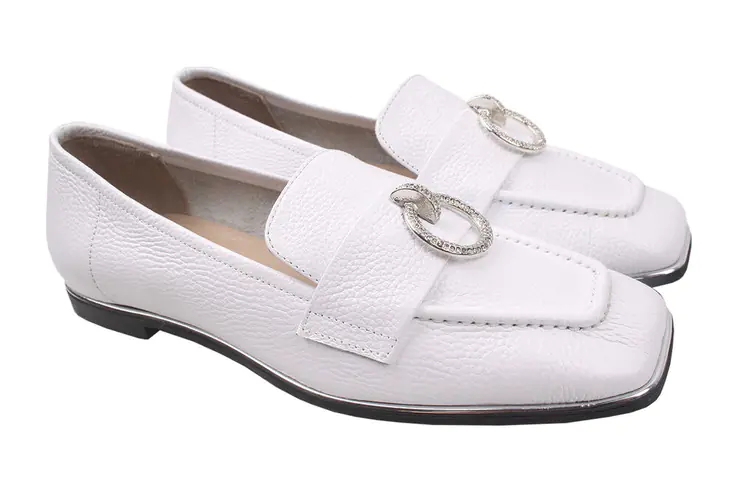 Туфлі на низькому ходу жіночі DaCoTa натуральна шкіра колір Білий 23-20DTC фото 1 — інтернет-магазин Tapok