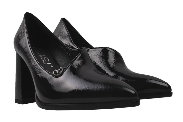 Туфли на каблуке женские Liici эко кожа Черные 99-20DT фото 1 — интернет-магазин Tapok