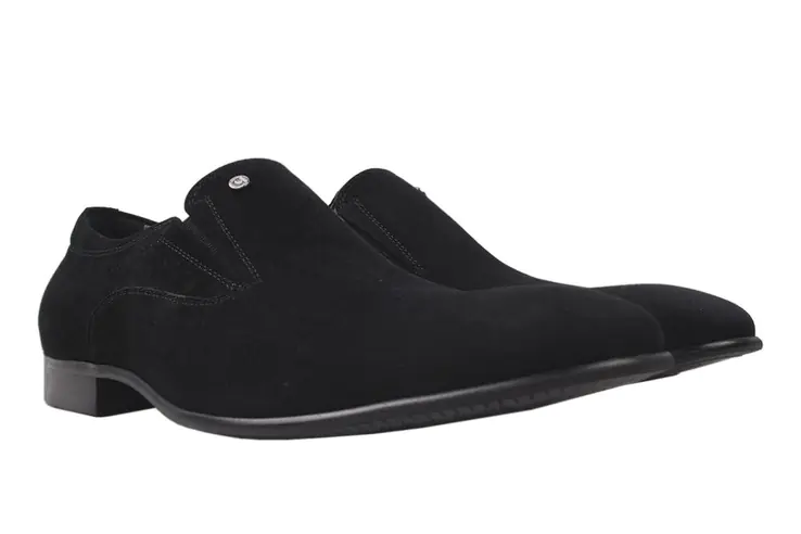 Туфлі класика чоловічі Clemento Натуральна замша колір Чорний 9-20DT фото 1 — інтернет-магазин Tapok